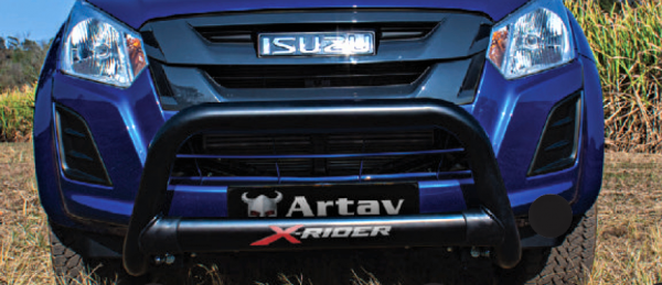 Isuzu DMAX Nudge Bar X-Rider - Black Stainless Steel  Artav BS XRIDER-62 (FREE DELIVERY)
