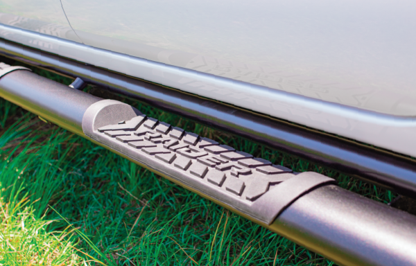 Toyota Hilux side steps 2016 black stainless steel double tube oval  Artav BS 800085