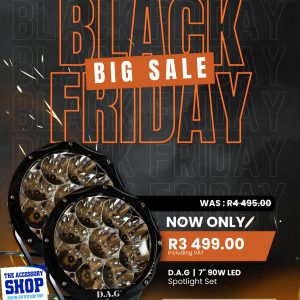 DAG LED Spot light 90watt 7 Inch set with covers and wiring harness