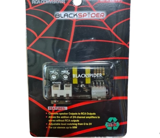 Blackspider RCA Converter High to Low With amp Switch on - Image 2