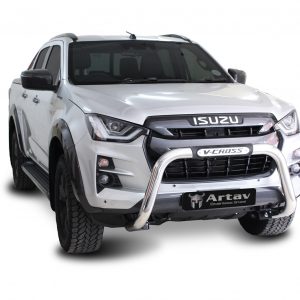 Isuzu Dmax Nudge Bar Gen 7 VCROSS Branded PDC  Stainless steel- Artav