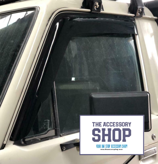 Toyota Landcruiser 70 series Wind Deflectors Gloss black Double cab / Single cab, incl new 2024 models - Image 4