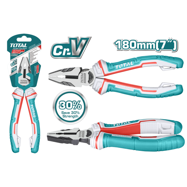 Total 180mm/7" Combination Plier - High Leverage