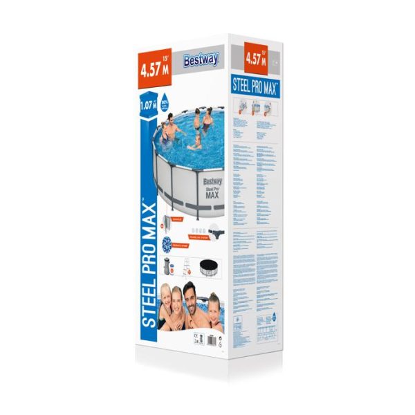 Round Frame Grey swimming  Pool Set 9.150L 3.66m x 1.00m - Image 5