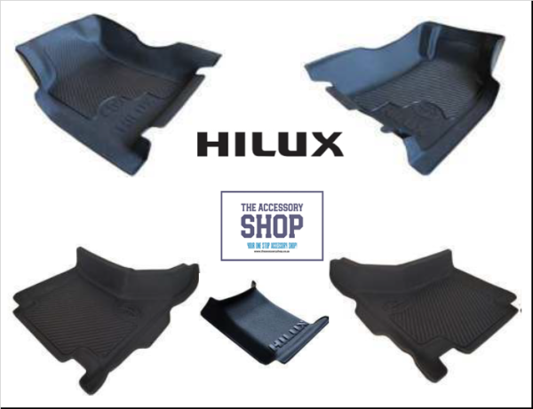 Toyota Hilux Rubber Moulded Mat set, Single, Double & Club cab (Heavy Duty)
