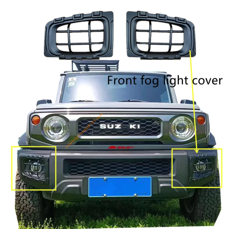 Suzuki Jimny Foglight covers gen4 Mat Black The Accessory Shop