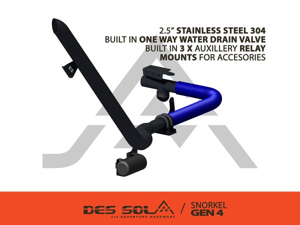 Des Sol Suzuki Jimny All Stainless Steel Snorkel – Gen 4