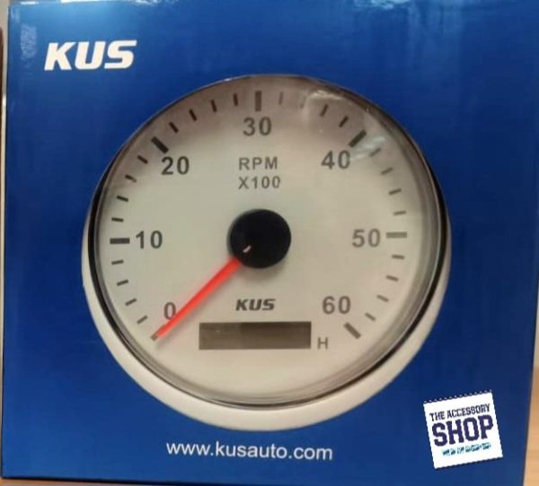 Tacho KUS Meter 6000Rpm 85mm White - Image 3