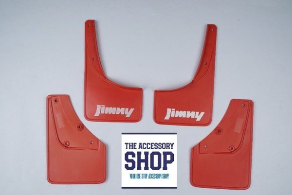 Suzuki Jimny Mud flaps Red fits 3 and 5 door Gen 4 2019-