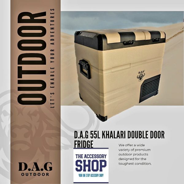 Camping Fridge Khalari Double Door Fridge / Freezer 55L DAG (12v, 24v & 220v) - Image 2