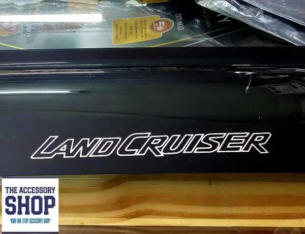 Toyota Landcruiser 70 series Wind Deflectors Gloss black Double cab / Single cab, incl new 2024 models - Image 2