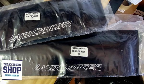 Toyota Landcruiser 70 series Wind Deflectors Gloss black Double cab / Single cab, incl new 2024 models - Image 3