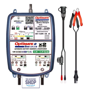 OptiMate 2 DUO x 2 Bank 5-step 12V / 12.8V 2A sealed battery maintainer x2