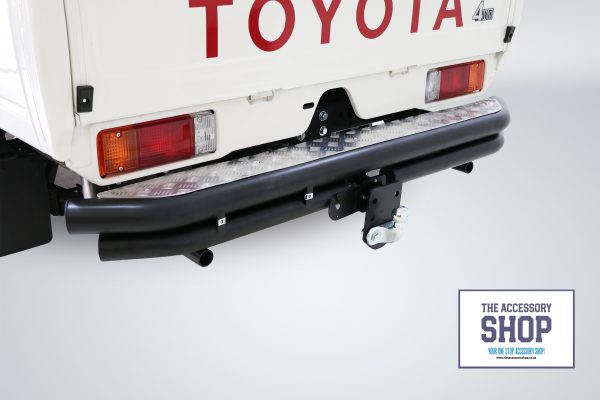 Toyota Landcruiser Rear Step Black Stainless with Tow bar and harness 2007- includes 2024