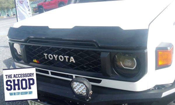 Toyota Landcruiser 70 series bonnet guard Gloss Black with logo or Clear 2024 - - Image 5