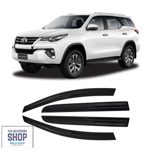 Toyota Fortuner Weather Guards / Wind Deflectors With Logo 2016+