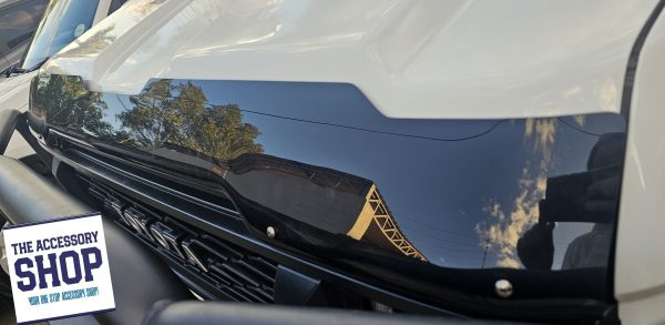 Toyota Landcruiser 70 series bonnet guard Gloss Black with logo or Clear 2024 - - Image 3