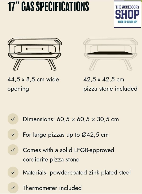 Cozze 13 or 17 inch Gas Pizza Oven COMBO (4pc) - Image 8