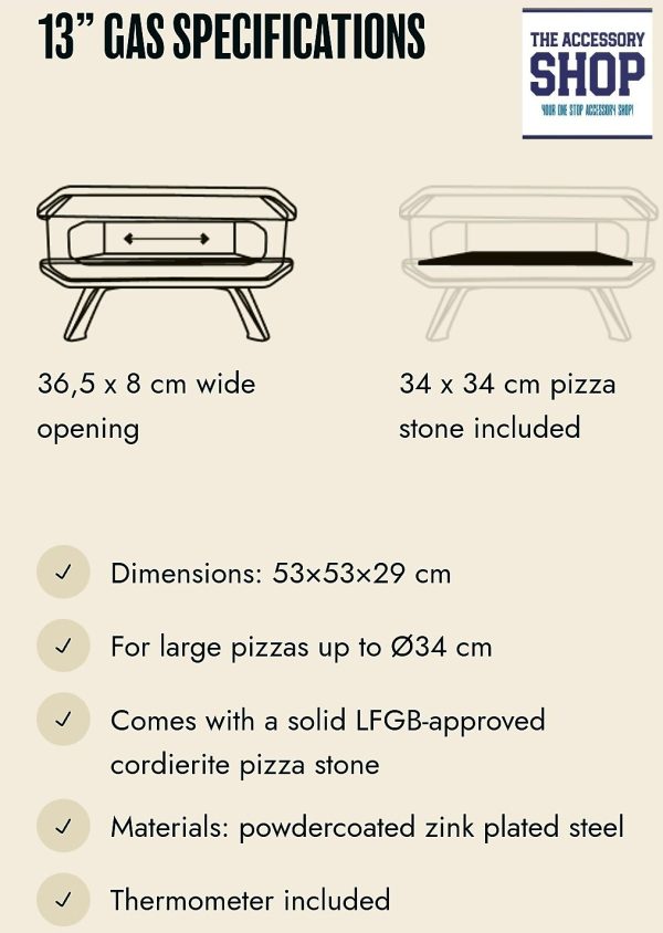 Cozze 13 or 17 inch Gas Pizza Oven COMBO (4pc) - Image 7