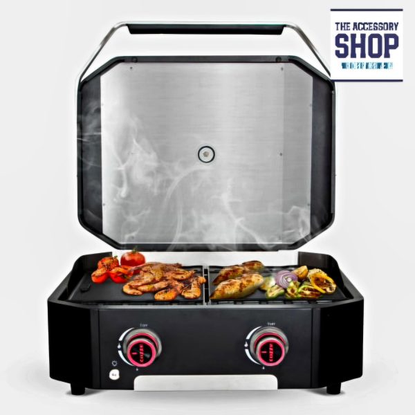 Cozze Plancha 600 with lid and 2 burners with regulator - Image 5