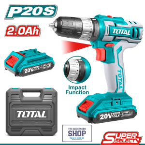 Impact Drill Cordless Lithium-Ion 10mm Torque: 18+1+1 Total Tools
