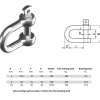 DEE Shackle 316 Stainless steel 5mm, 8mm or 10mm - Image 4