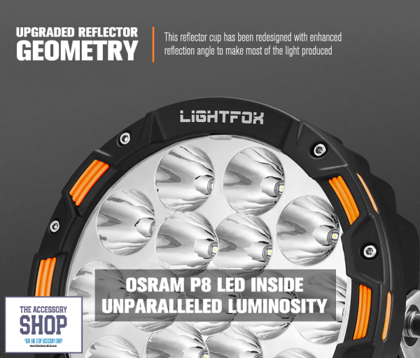 Lightfox 7" OSRAM LED Driving Spot Lights 1Lux@816m(Pair) 12,603Lumens - Image 9