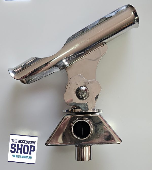 Stainless steel rod holder with bracket ( scotty type)