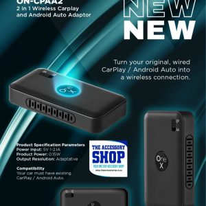 Wireless CarPlay and Android Auto Adaptor  CPAA OneX 2 in 1 OneNav Autocast