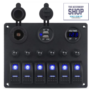 Switch Panel Marine Boat 12v 6 Gang Panel With Trip Switches