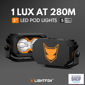 LIGHTFOX Pair 3inch Cygnus-2 Osram LED Pod Lights 1Lux@280m 2,026LM