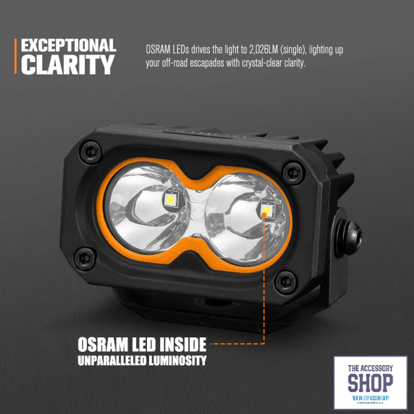 LIGHTFOX Pair 3inch Cygnus-2 Osram LED Pod Lights 1Lux@280m 2,026LM - Image 8
