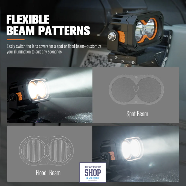 LIGHTFOX Pair 3inch Cygnus-2 Osram LED Pod Lights 1Lux@280m 2,026LM - Image 6