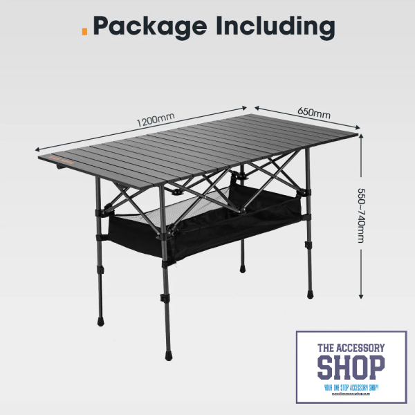 Camping Folding Table Adjustable Aluminium 1200 x 660 San Hima - Image 3