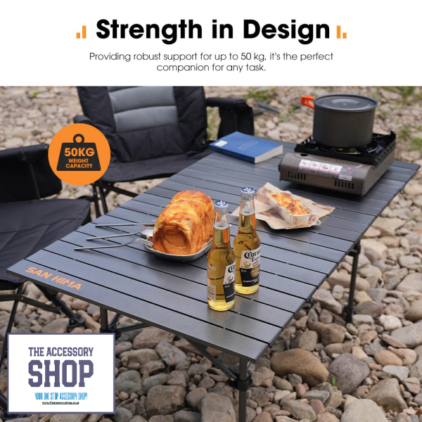 Camping Folding Table Adjustable Aluminium 1200 x 660 San Hima - Image 5