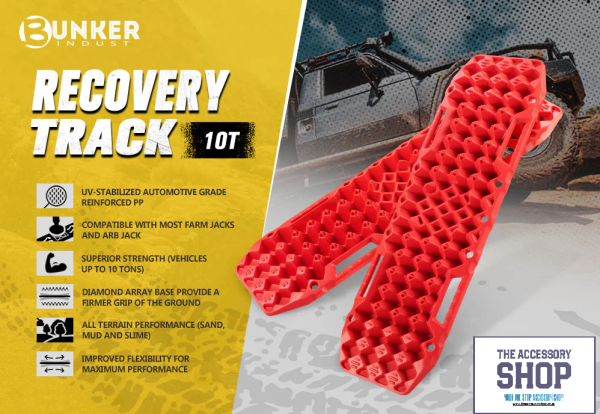 Recovery Tracks Sand Track with Jack Base 10Ton Red or Black (Pair) - Image 2