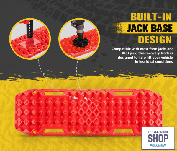 Recovery Tracks Sand Track with Jack Base 10Ton Red or Black (Pair) - Image 5