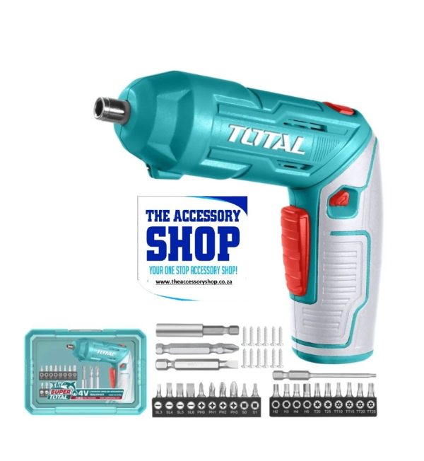 Screwdriver Cordless 4v kit Total Tools TSDLI04425 - Image 2