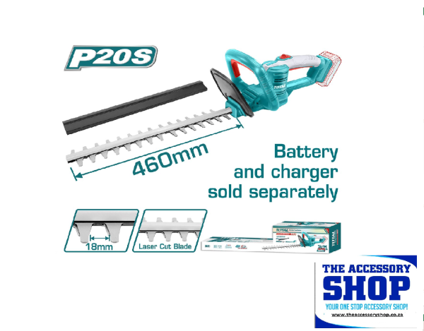 Hedge Trimmer 460mm Total Tools ( No Battery & Charger) THTLI20018 - Image 3