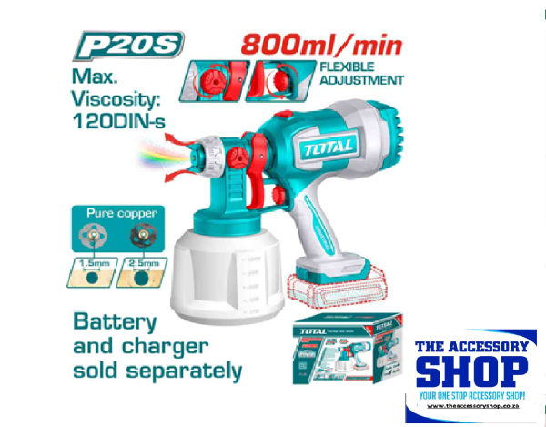 Spray Gun Cordless Total Tools ( No Battery & Charger) TSGLI2004