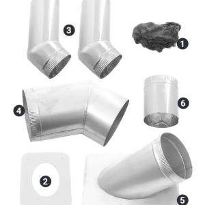 Flue Kit Horizontal Metávila (150mm) LKs