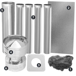 Flue Kit Vertical Metávila (150mm) LKs