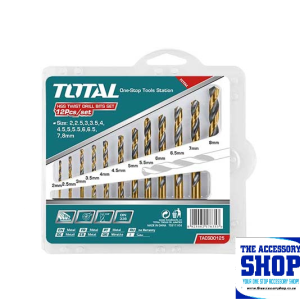 Drill bits set 12pcs HSS twist Total Tools TACSD0125