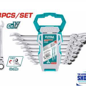 Spanner set Combination 8 Pcs Flexible Ratchet Total Tools  THT102RK586