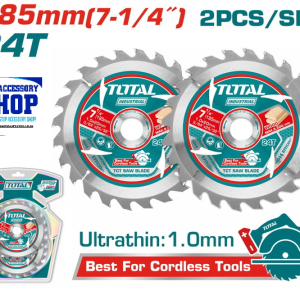 Circular saw Ultra-thin TCT saw blade set of 2 Total Tools TAC2331853