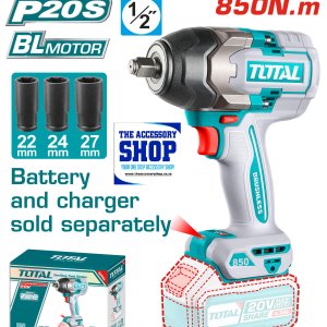 Impact Wrench 850nm Cordless Total Tools with or without battery TIWLI20851