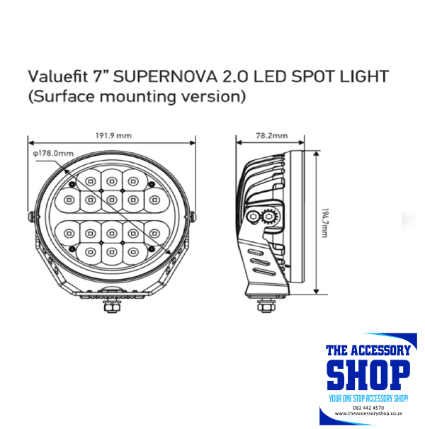 Hella Supernova 2.0 LED Spot Light Kit 7'' inch Hella Value Fit - Image 2