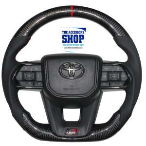 Toyota Landcruiser / Hilux / Fortuner Carbon Steering Wheel Black 70 Series