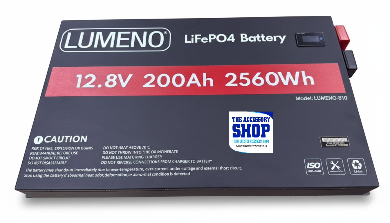 Lithium Battery 12.8V 200Ah LiFePO4 Rechargeable- Lumeno 810