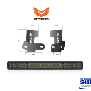 STEDI Toyota Hilux GD6 Inner Grill Light Bar Mounting Brackets With Stedi 28inch 52 LED Light Bar
